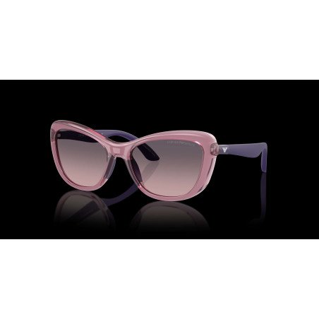 Óculos De Sol Para Crianças Emporio Armani Feminino Undefined Shiny Transparent Lillac Pink