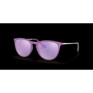 Óculos De Sol Para Crianças Ray-ban Feminino Undefined Junior Erika Violet Fluo Trans